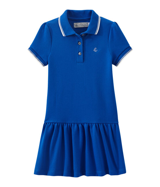 Robe enfant fille à manches courtes bleu PERSE