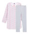Chemise de nuit petite fille en velours avec legging blanc MARSHMALLOW/blanc MULTICO