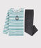 Pyjama ancre petit garçon en velours blanc MARSHMALLOW/ BRUME/ MULTICO