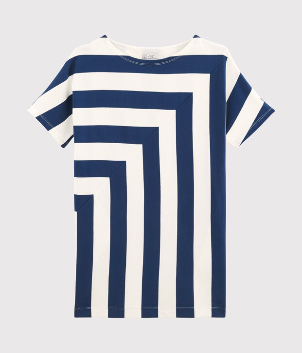 Robe femme bleu/blanc