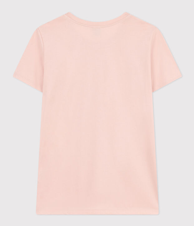 Tee-shirt LE DROIT col rond en coton Femme rose