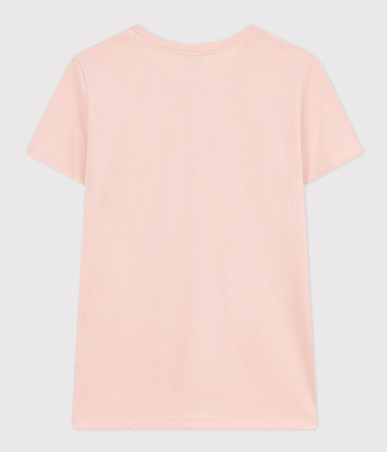 Tee-shirt LE DROIT col rond en coton Femme rose SALINE