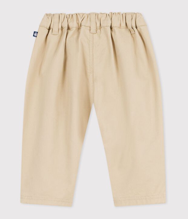 Pantalon b&eacute;b&eacute; en serge uni beige
