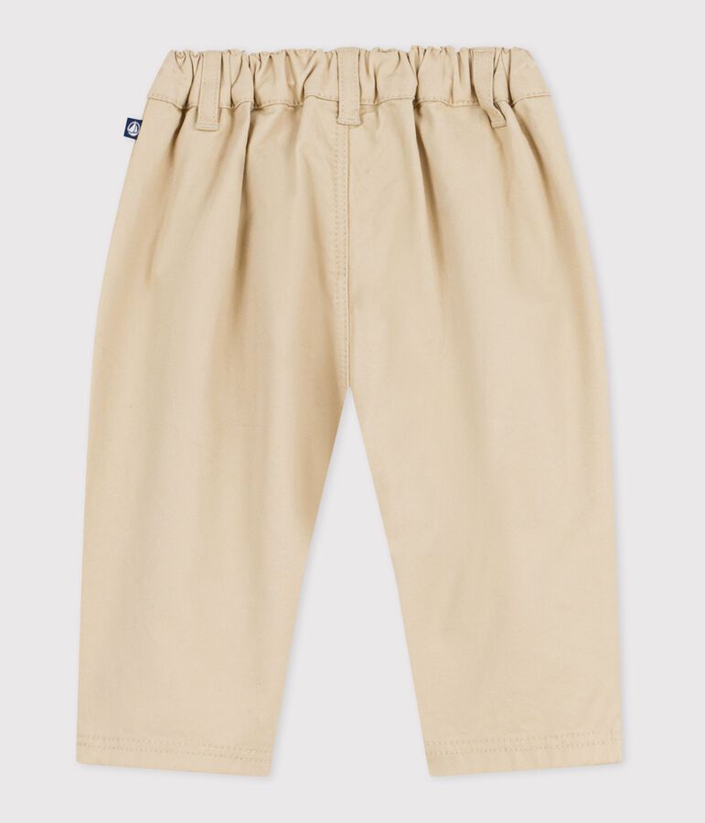 Pantalon b&eacute;b&eacute; en serge uni beige