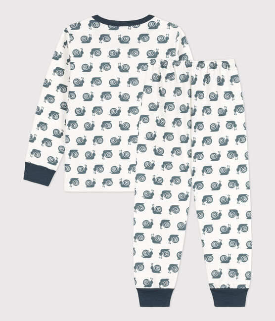 Pyjama escargot en molleton enfant blanc MARSHMALLOW/ DUCKY