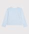 Marinière femme en coton à rayures bleu MARSHMALLOW/ FLO