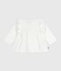 Blouse bébé en coton manches longues, uni