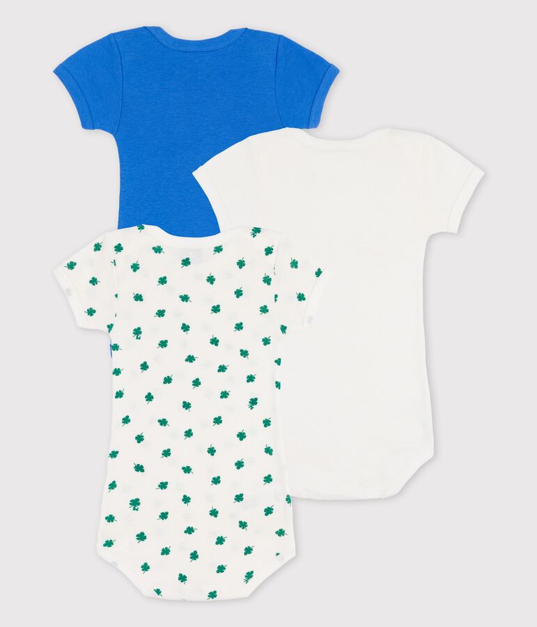 Lot de 3 bodies manches courtes en coton et lin variante 1