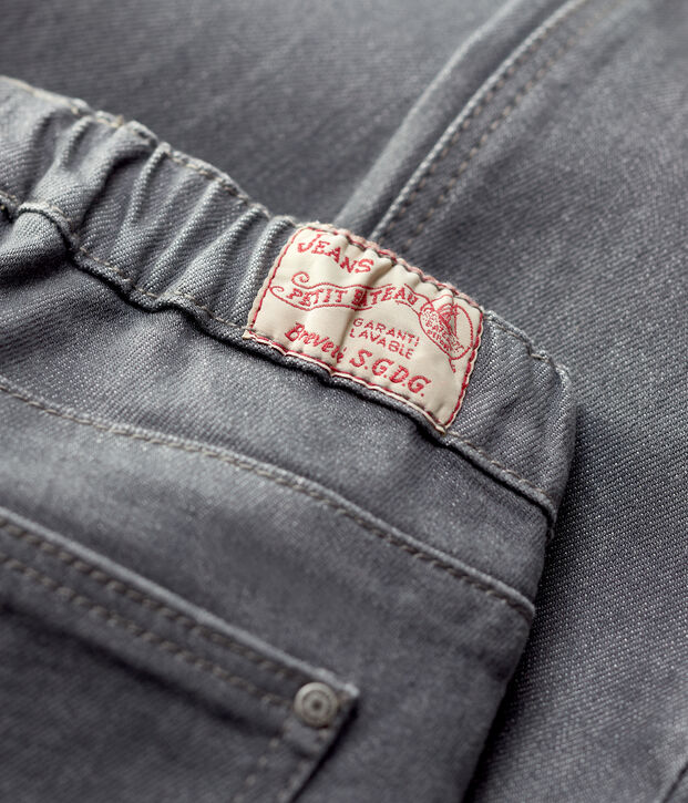 Pantalon slim en denim enfant fille gris/DARK GREY