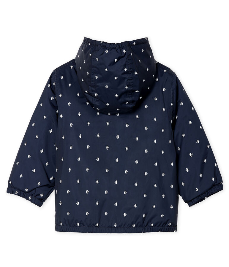 Blouson doubl&eacute; polaire b&eacute;b&eacute; mixte bleu/blanc