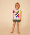 Pyjama short uni en coton enfant blanc MARSHMALLOW/blanc MULTICO