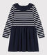 Robe manches longues bimatière enfant fille