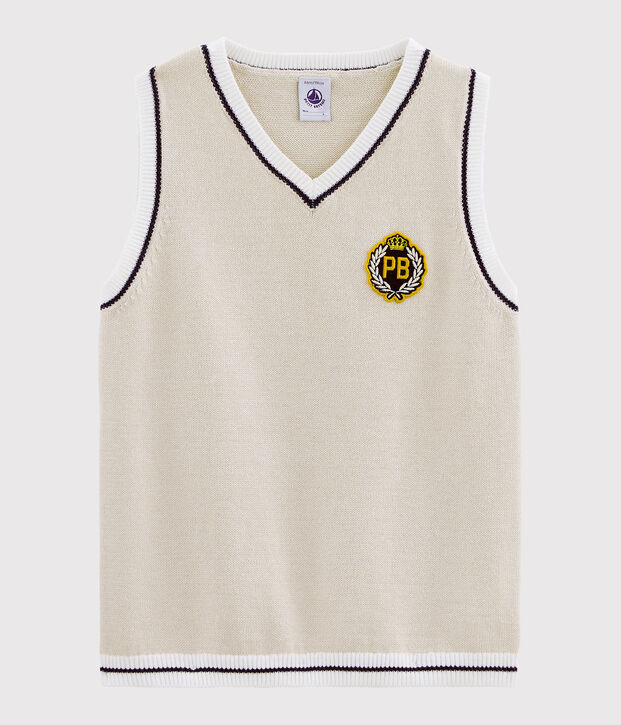 Pull enfant garcon beige