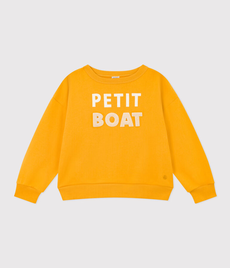 Sweatshirt imprim&eacute; en molleton enfant fille / gar&ccedil;on jaune