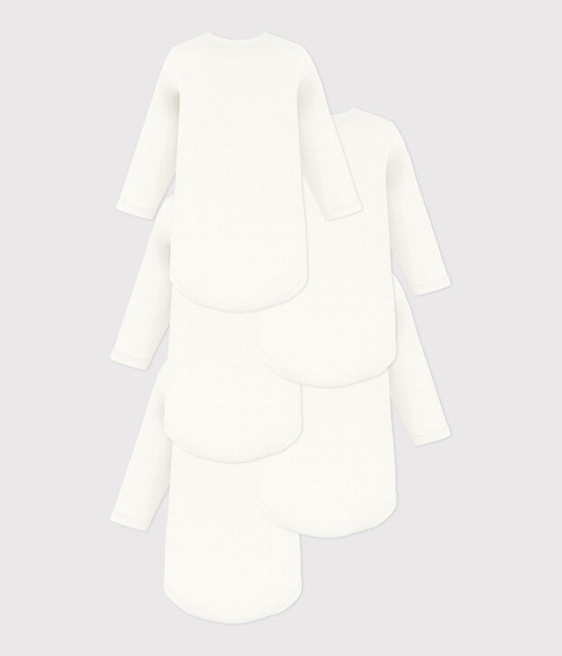 Lot de 5 bodies manches longues lapins en coton multicouleur