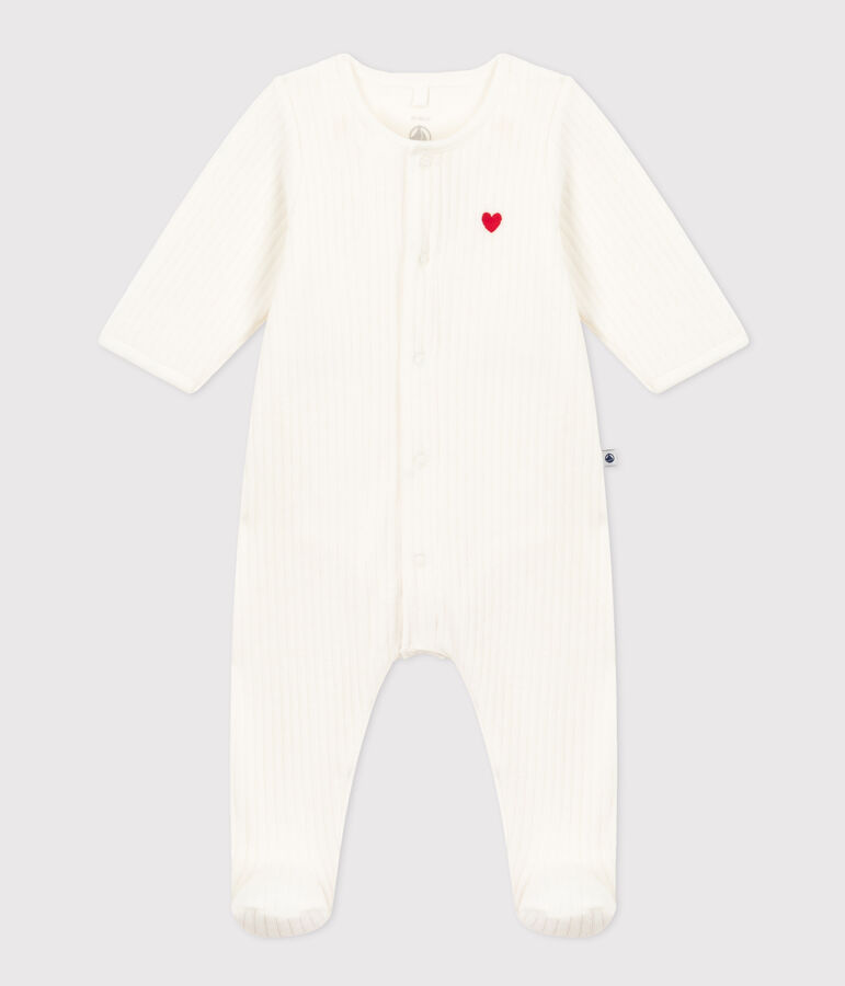 BODYJAMA UNISEX EN VELOURS blanc MARSHMALLOW