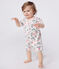 Lot de 2 combinaisons courtes bébé en coton fleuri variante 1