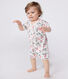 Lot de 2 combinaisons courtes bébé en coton fleuri