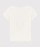 Tee-shirt manches courtes en coton enfant fille blanc MARSHMALLOW