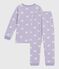 Pyjama enfant en velours imprimé cœurs blanc SQUAW/ MARSHMALLOW