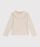 Tee-shirt manches longues en côte enfant fille beige MONTELIMAR CHINE