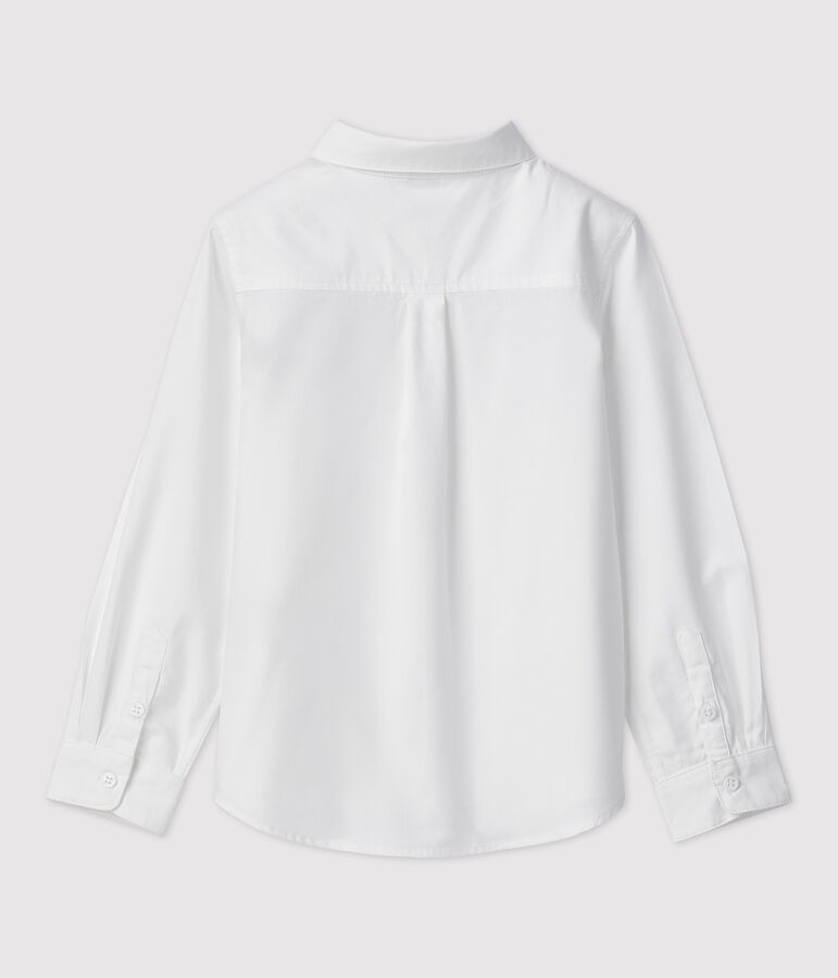 Chemise en coton oxford enfant gar&ccedil;on blanc