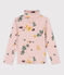 Sous-pull imprimé fleuri en coton enfant fille rose SALINE/blanc MULTICO