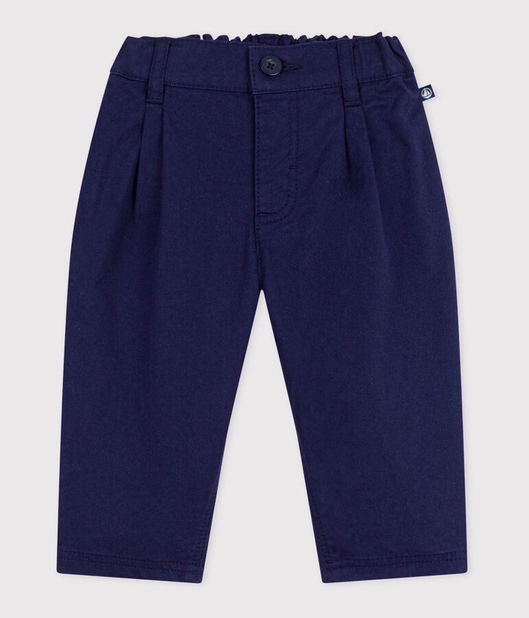 Pantalon b&eacute;b&eacute; en serge uni bleu SOIR