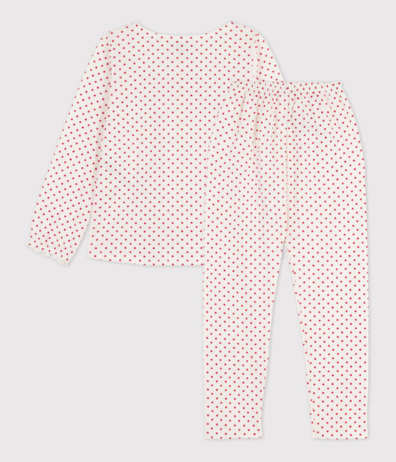 Pyjama étoile petite fille à l'imprimé en coton blanc MARSHMALLOW/ STOP
