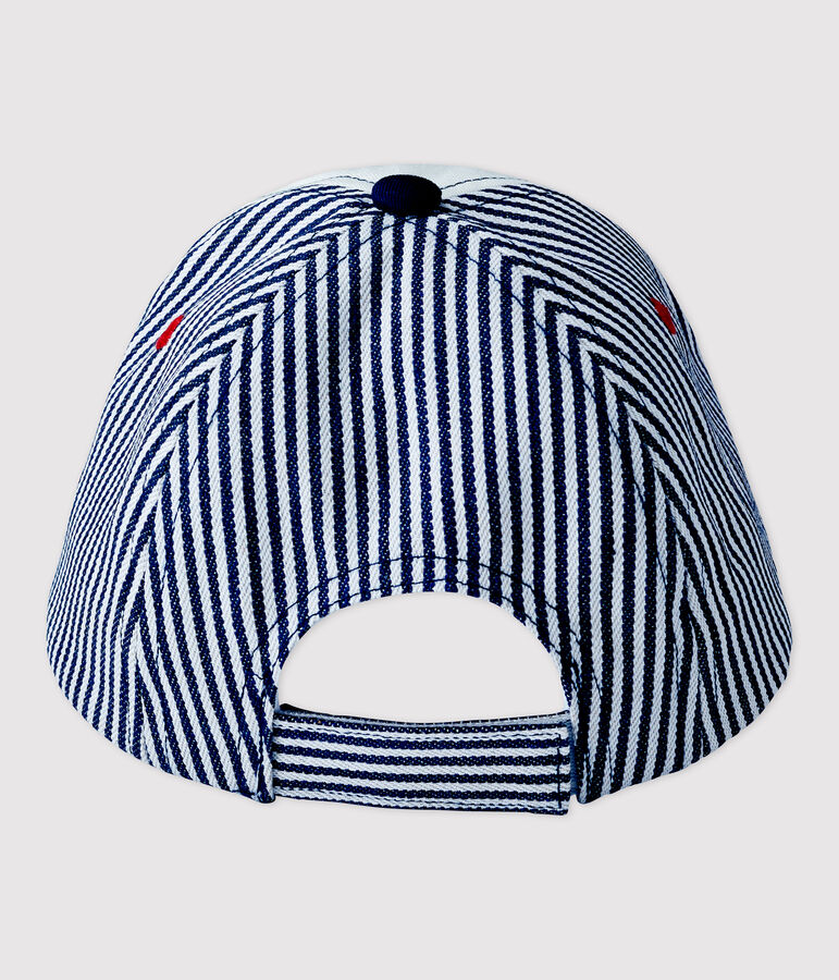 Casquette tricolore b&eacute;b&eacute;. blanc MARSHMALLOW/blanc MULTICO