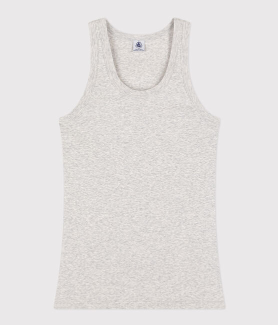Débardeur L'ICONIQUE en coton bio Femme gris BELUGA CHINE