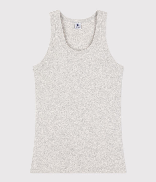 D&eacute;bardeur L'ICONIQUE en coton bio Femme gris chin&eacute; clair