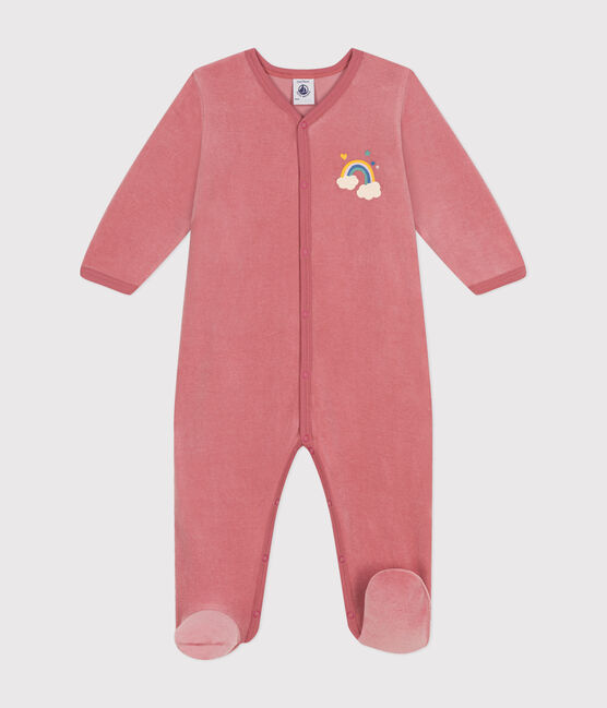 Pyjama en velours bébé rose ROSEWOOD