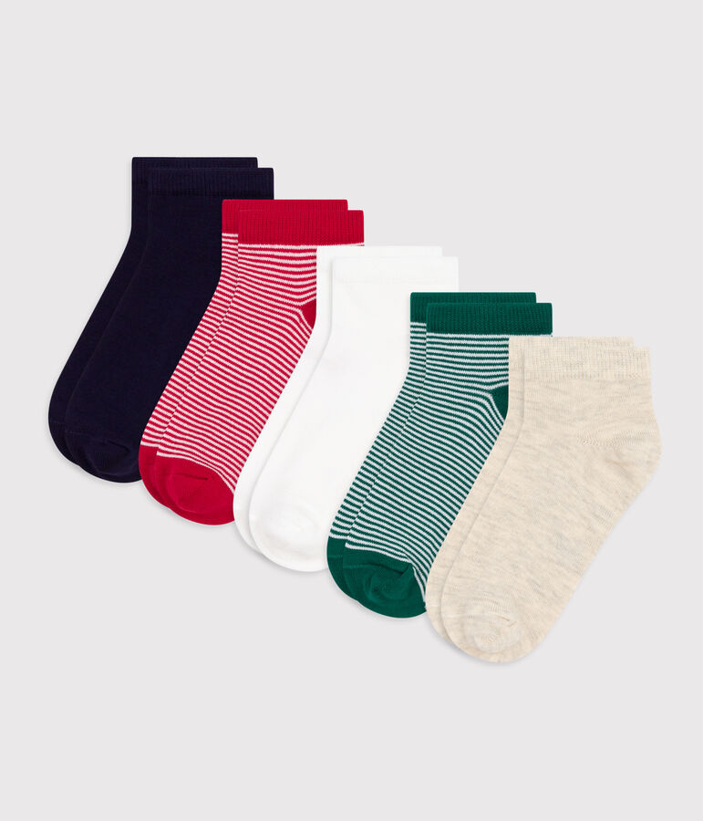 5 paires de chaussettes enfant ray&eacute;es en coton variante 1