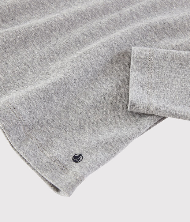 Sous-pull en coton enfant fille / gar&ccedil;on gris