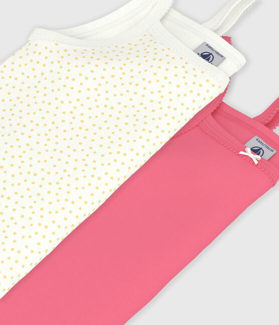 Lot de débardeurs enfant en coton imprimé pois variante 1