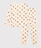 Pyjama en coton motif cœur femme blanc AVALANCHE/ MULTICO