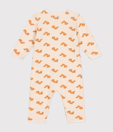 Pyjama sans pieds en bouclette éponge imprimée écureuil bébé (Petit Bateau) - Image 1