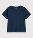 T-shirt en coton/lin uni Femme