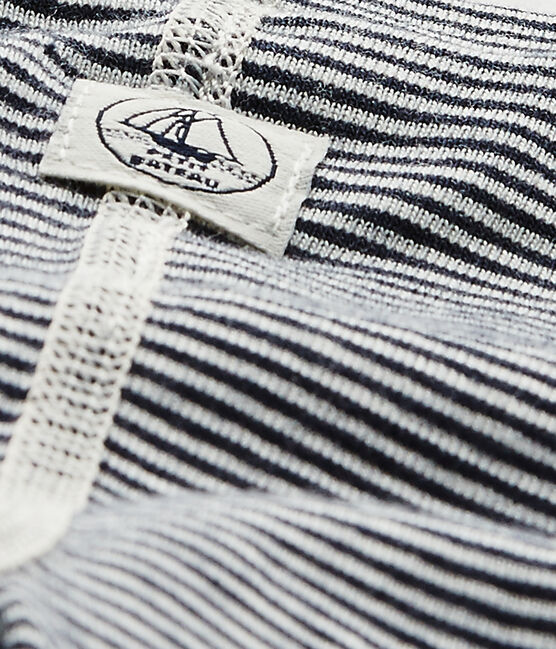 Legging bébé mixte rayé milleraies bleu SMOKING/blanc LAIT