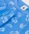 Pyjama short très ajusté enfant en coton imprimé vans bleu BRASIER/gris MARSHMALLOW