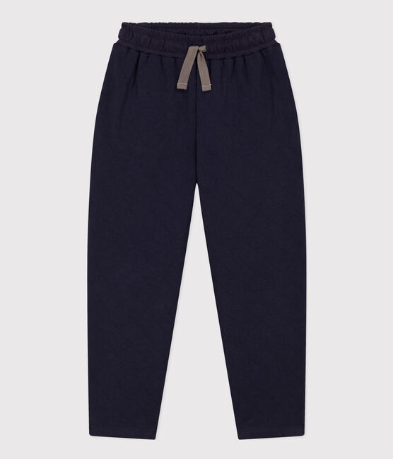 Pantalon en tubique matelassé enfant fille / garçon bleu SMOKING