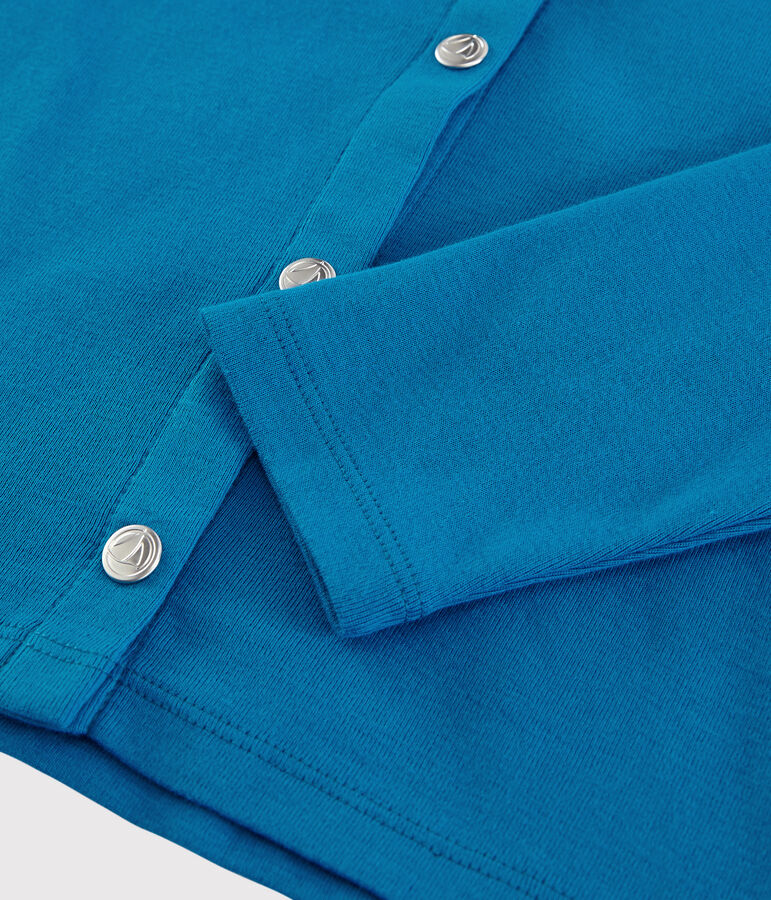 Cardigan en coton enfant fille bleu MYKONOS
