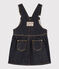 Robe salopette bébé fille en jean bleu JEAN
