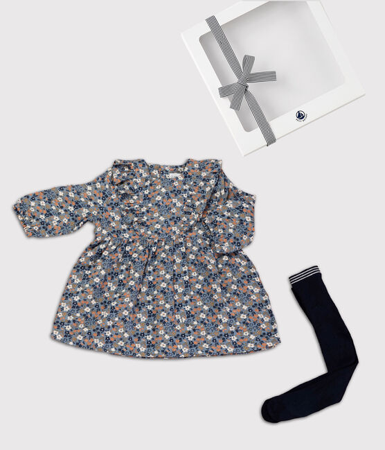 Coffret cadeau bébé robe et collants variante 1