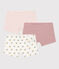 Lot de 3 shorties fleur en coton petite fille variante 1