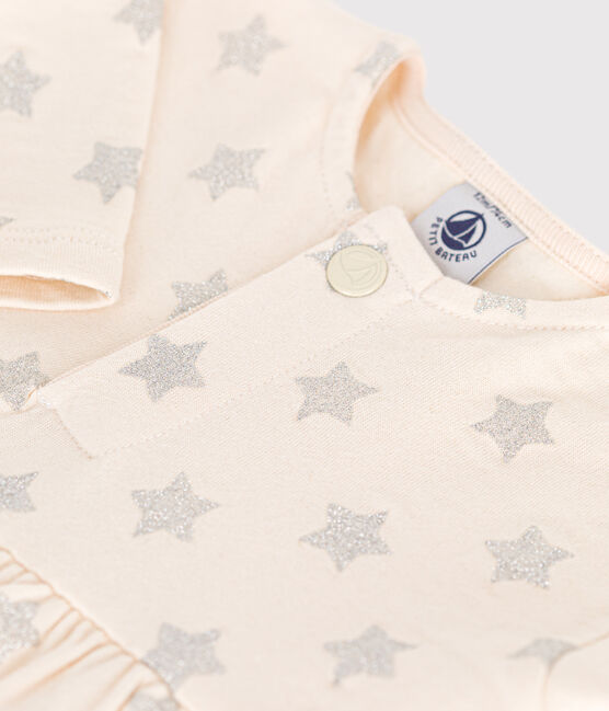 Robe en tubique imprimé étoile bébé beige AVALANCHE/ ARGENT