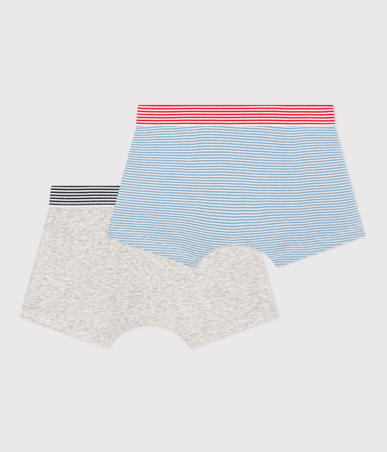 Lot de 2 boxers en coton petit gar&ccedil;on multicouleur
