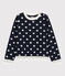 Sweat shirt enfant fille bleu SMOKING/blanc MARSHMALLOW