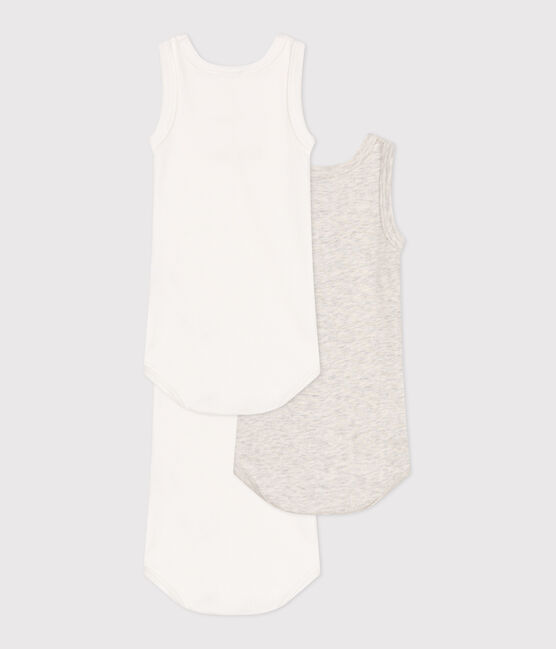 Lot de 3 bodies sans manches en coton uni bébé variante 1